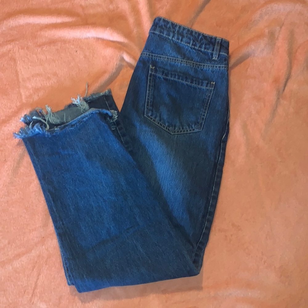 Blue ripped jeans